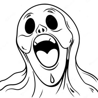 Skraemmende Skrig Karakter Farvelaegningsside 114710 50464