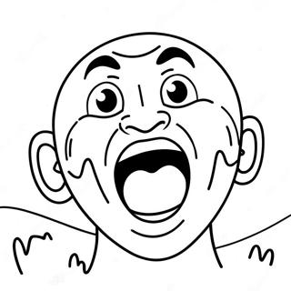 Sjovt Skrig Ansigt Farvelaegningsside 114711 50465