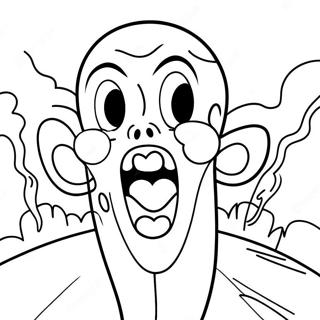 Sjovt Skrig Ansigt Farvelaegningsside 114711 50467