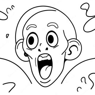 Sjovt Skrig Ansigt Farvelaegningsside 114711 50468