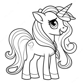 Prinsesse Celestia Med Funklende Manke Farvelaegningsside 114735 50483