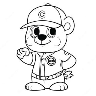 Sod Chicago Cubs Maskot Farvelaegningsside 115226-50861