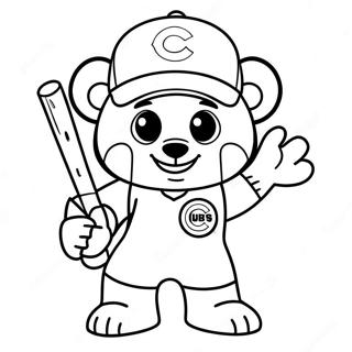 Sod Chicago Cubs Maskot Farvelaegningsside 115226-50863