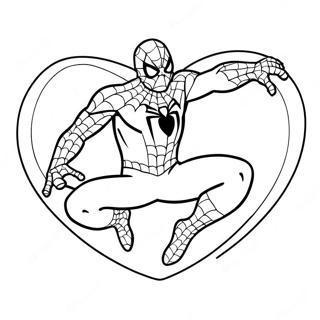 Spiderman Valentinsdag Farvelaegningsside 115303-50919