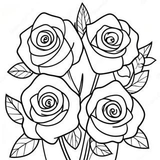 Vibrerende Rode Roser Farvelaegningsside 115332 50950