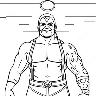 Sjov Wwe Wrestler Farvelaegningsside 115384-50993