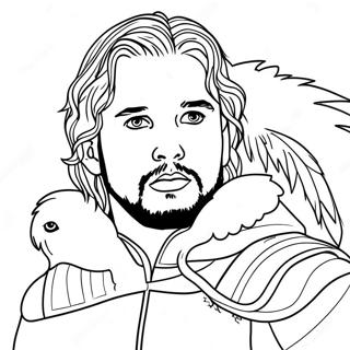 Jon Snow Med Ghost Farvelaegningsside 115742 51266