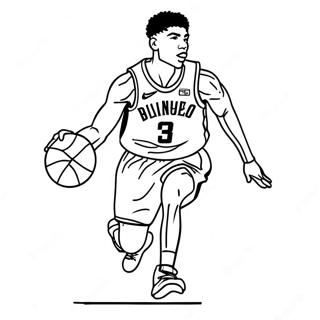 Lamelo Ball Dribbling Farvelaegningsside 115924-51415