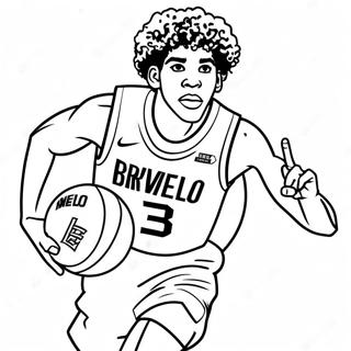 Lamelo Ball Dribbling Farvelaegningsside 115924-51416