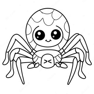 Glad Edderkop Med Et Smil Farvelaegningsside 11610 204