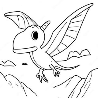 Uhyggelig Pterodactyl Flyvende Farvelaegningssider 116183-51615