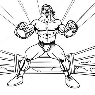 Dynamisk Wwe Actionscene Farvelaegningsside 116338-51729