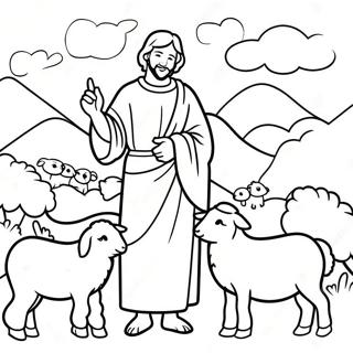 Mild God Hyrde Med Far Farvelaegningsside 116440-51803
