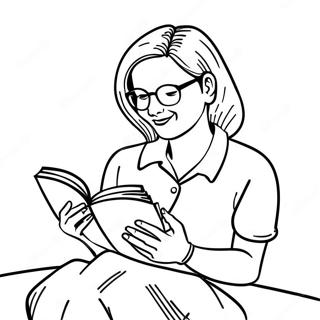 Mor Laeser En Bog Farvelaegningsside 116519-51876