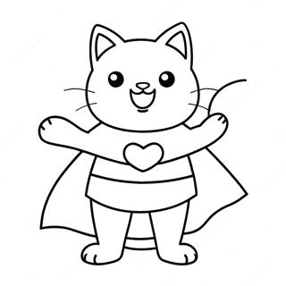 Super Kat I En Kappe Farvelaegningsside 116568 51906