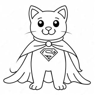 Super Kat I En Kappe Farvelaegningsside 116568 51907