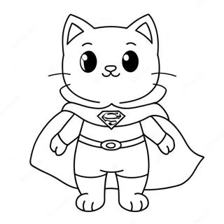 Super Kat I En Kappe Farvelaegningsside 116568 51908
