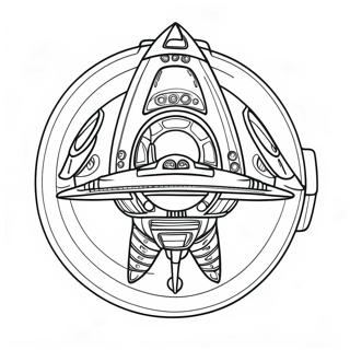 Futuristisk Rumskib Farvelaegningsside 116799-52246