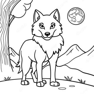 Fierce Ulv Stirrer Pa Fuld Mane Farvelaegningsside 116954-52369