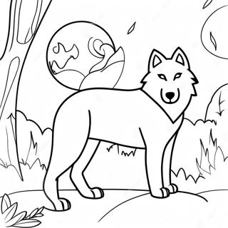 Fierce Ulv Stirrer Pa Fuld Mane Farvelaegningsside 116954-52370