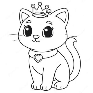 Eventyrlig Prinsesse Kat Farvelaegningsside 117034 52437