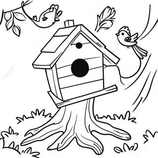 Sodt Fuglehus I Et Trae Farvelaegningsside 117083 52469