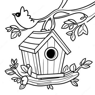 Sodt Fuglehus I Et Trae Farvelaegningsside 117083 52471