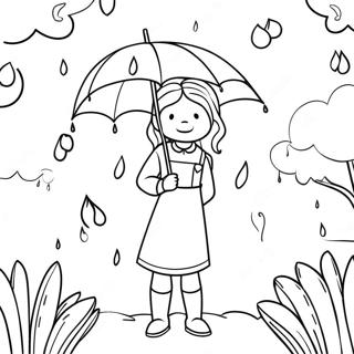 Farverige April Regn Farvelaegningsside 117235-52583