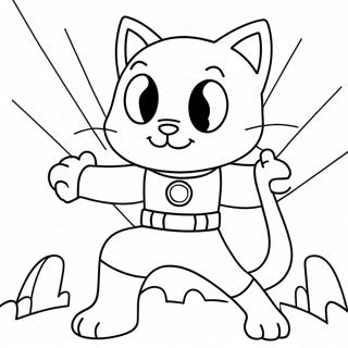 Heroisk Cat Noir I Aktion Farvelaegningsside 117650 52900