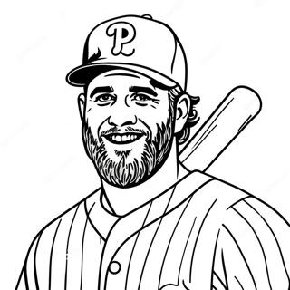 Bryce Harper I En Phillies Troje Farvelaegningsside 117779-52998