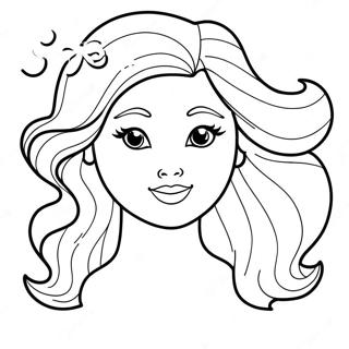 Smuk Havfrue Med Flydende Har Farvelaegningsside 117803 53016