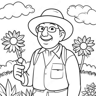 Wally Darling I En Farverig Have Farvelaegningsside 118011 53175