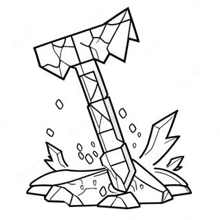 Minecraft Hakke I Aktion Farvelaegningsside 118141 53279