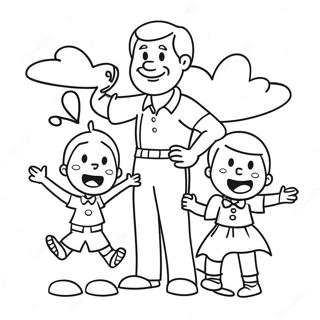 Sjov Fars Dag Tegneserie Farvelaegningsside 118425 53617