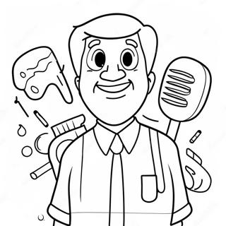 Sjov Fars Dag Tegneserie Farvelaegningsside 118425 53619