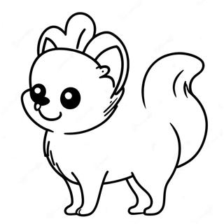 Elskelig Pomeranian Med Slojfe Farvelaegningsside 118577 53740