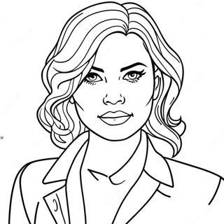 Skyler I Et Stilfuldt Outfit Farvelaegningsside 118602-53756