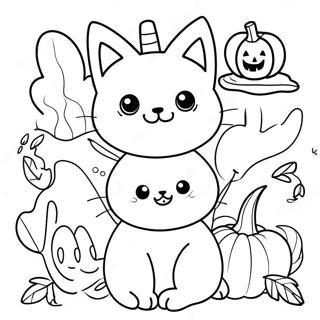 Halloween Katte Farvelaegningsside 118651-53782