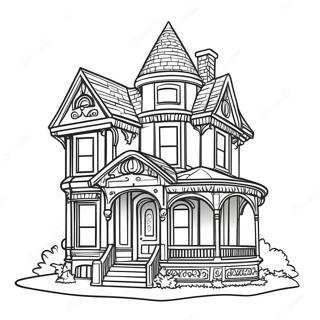 Charmerende Victoriansk Hus Farvelaegningsside 118858-53948