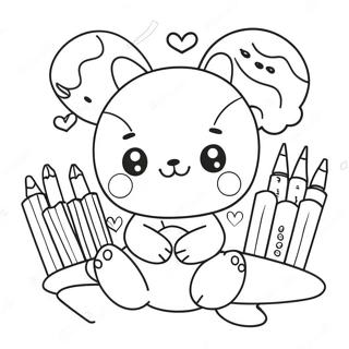 Kawaii Sod Doodle Farvelaegningsside 118882-53964