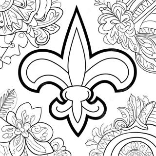 New Orleans Saints Logo Farvelaegningssiden 119012-54065