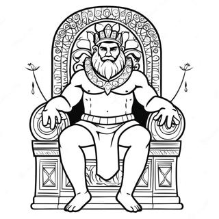 Midas Siddende Pa En Trone Farvelaegningsside 119194 54218