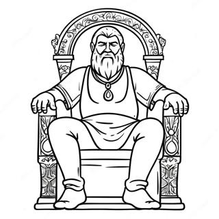 Midas Siddende Pa En Trone Farvelaegningsside 119194 54219