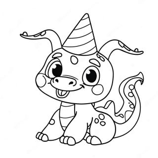 Sjov Baby Drage Med Festhat Farvelaegningsside 119348-54339