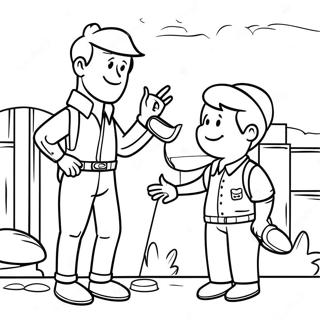 Venlige Naboer Der Assisterer Farvelaegningsside 119449-54410