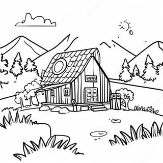 Afslappende Stardew Valley Landskab Farvelaegningsside 119503-54459