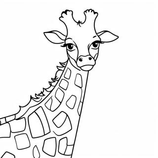 Realistisk Giraffe Farvelægningsider