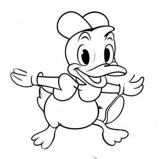 Donald Duck I En Sjov Position Farvelaegningsside 1196 2025