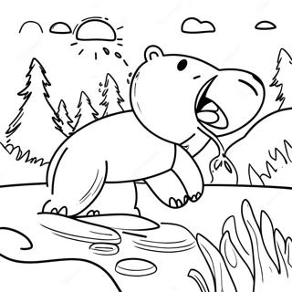 Legesyg Grizzlybjorn Fanger Farvelaegningsside 119993-54837