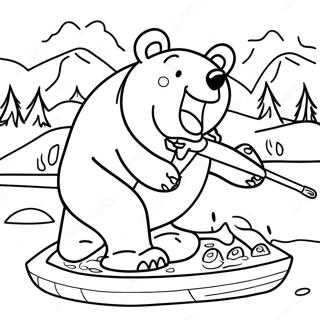 Legesyg Grizzlybjorn Fanger Farvelaegningsside 119993-54839